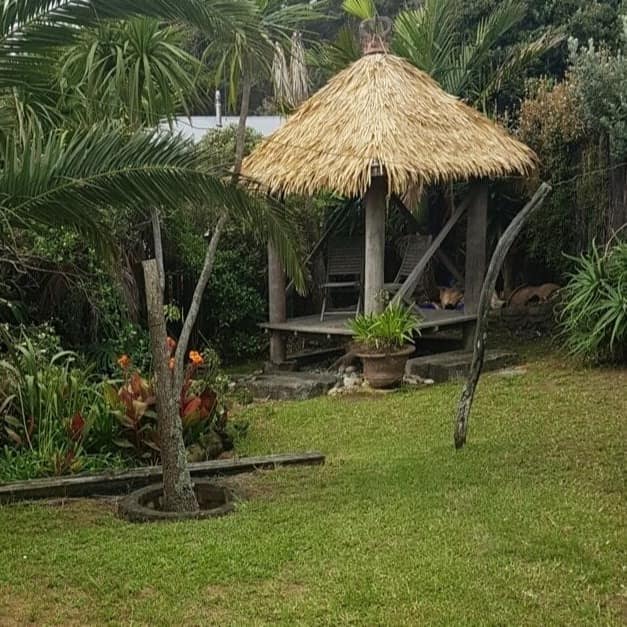 Gazebo in the backyard of a holiday home