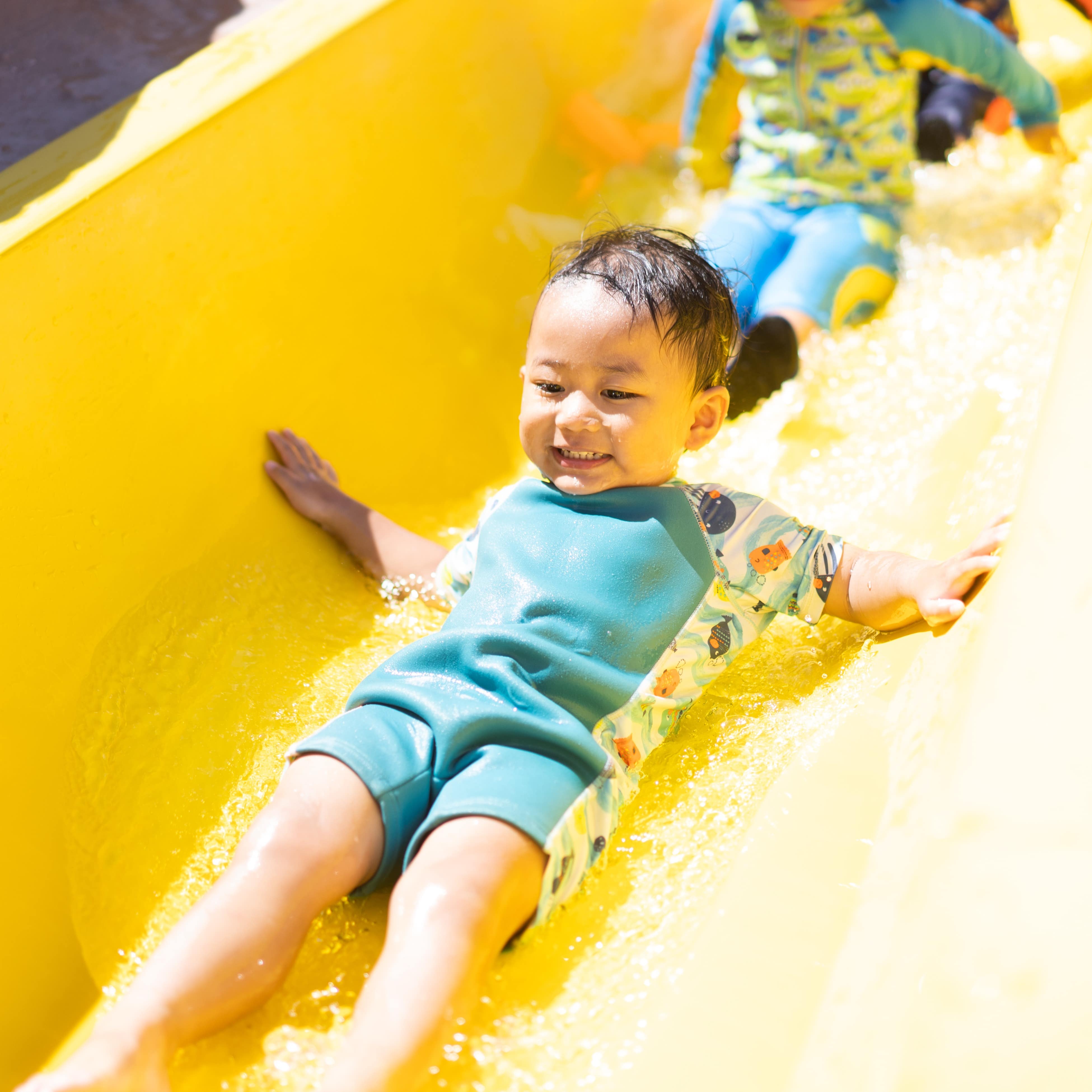 Child on waterslide