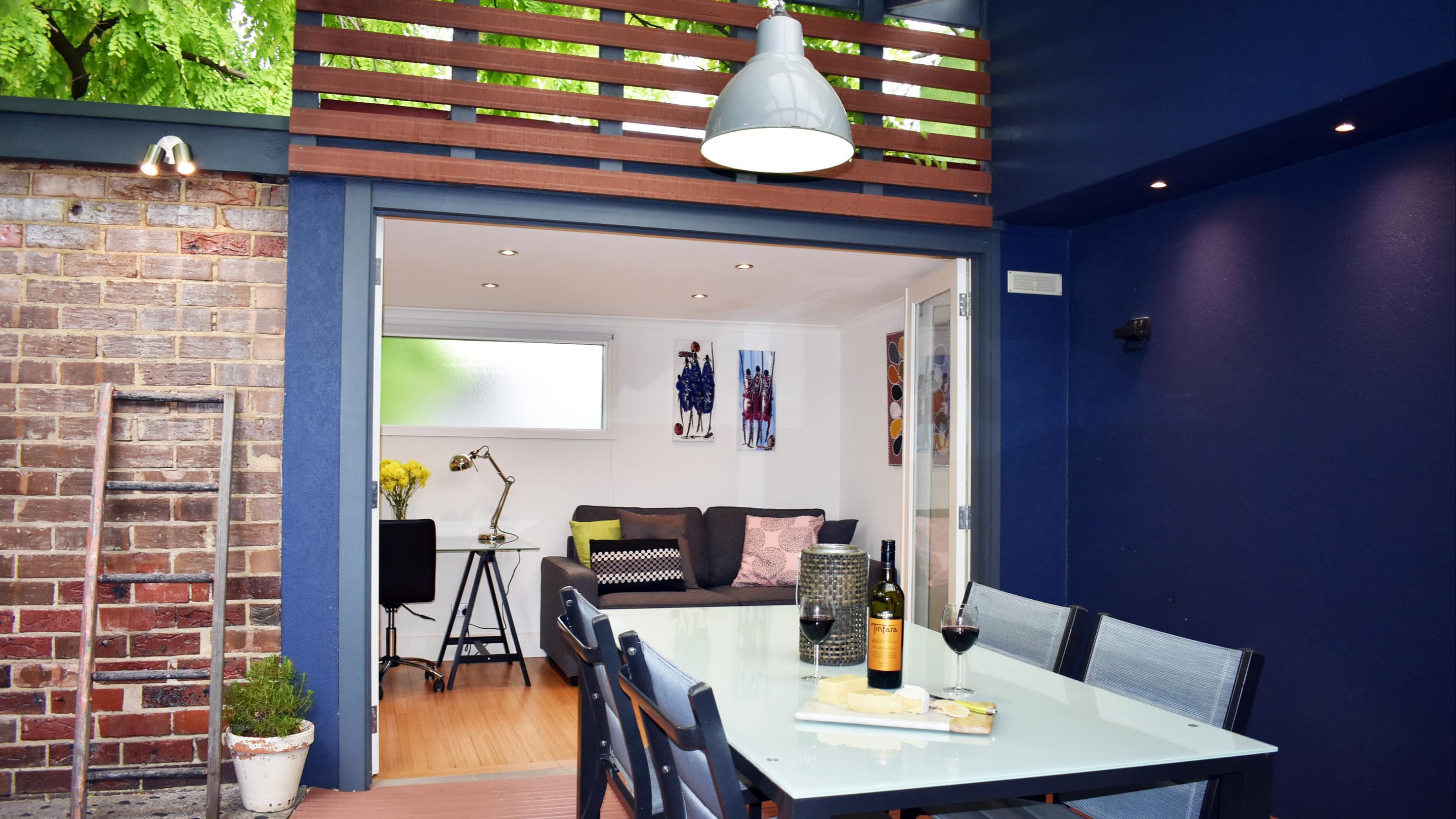 A beach house in Adelaide—the centre of the action