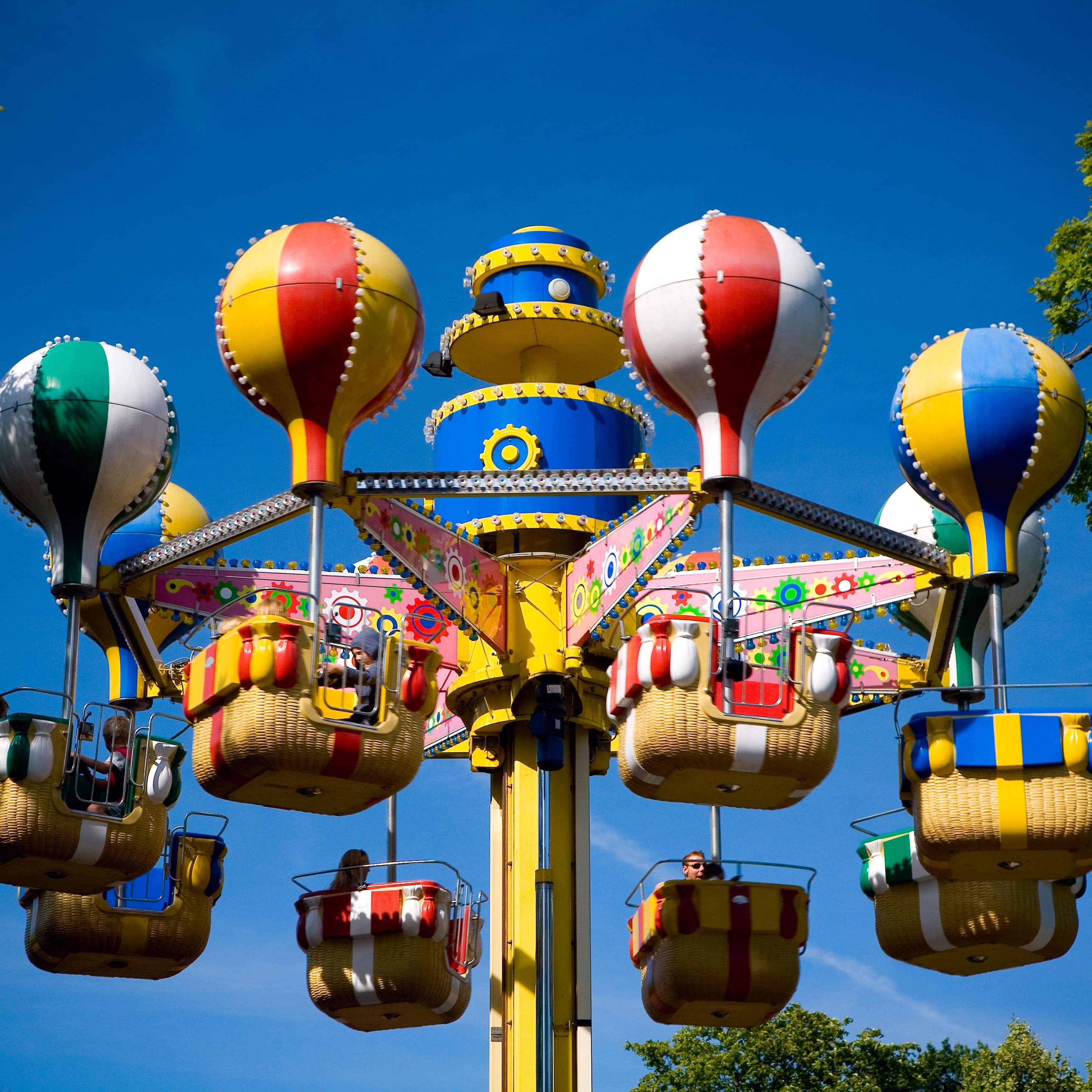 The balloon ride in Bakken amusement park in Denmark