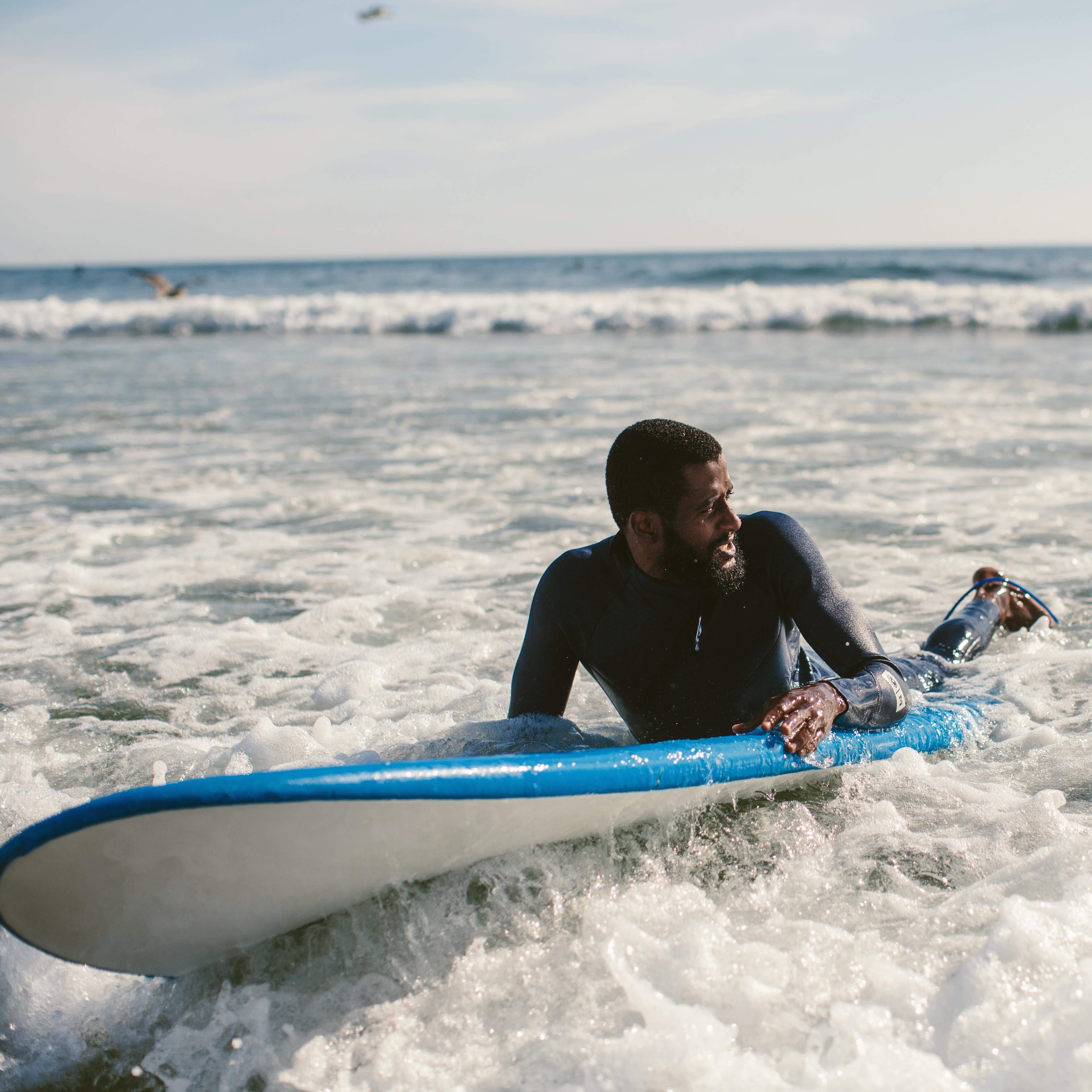 Man on surfboard