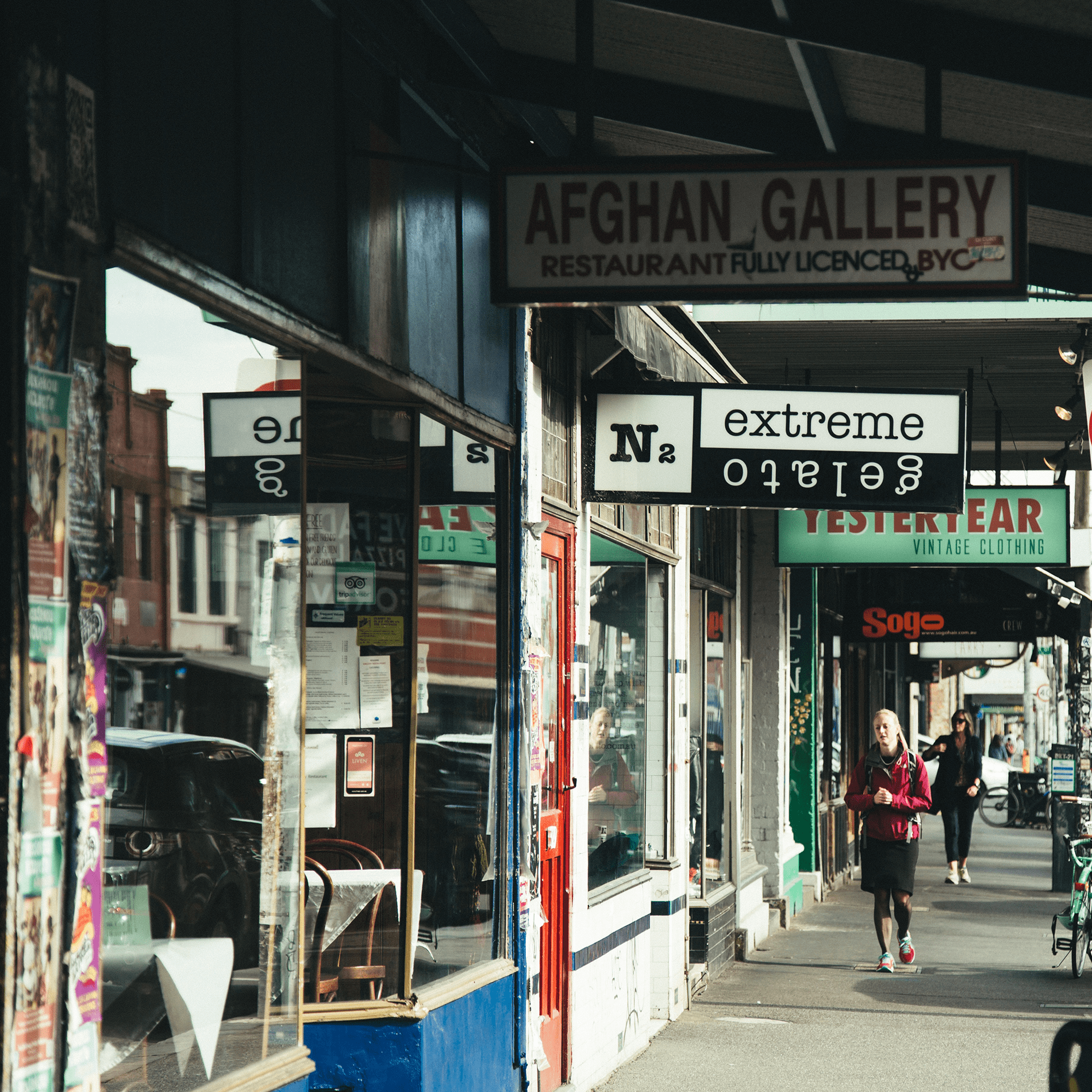 Wellington New Zealand City Shopping Street