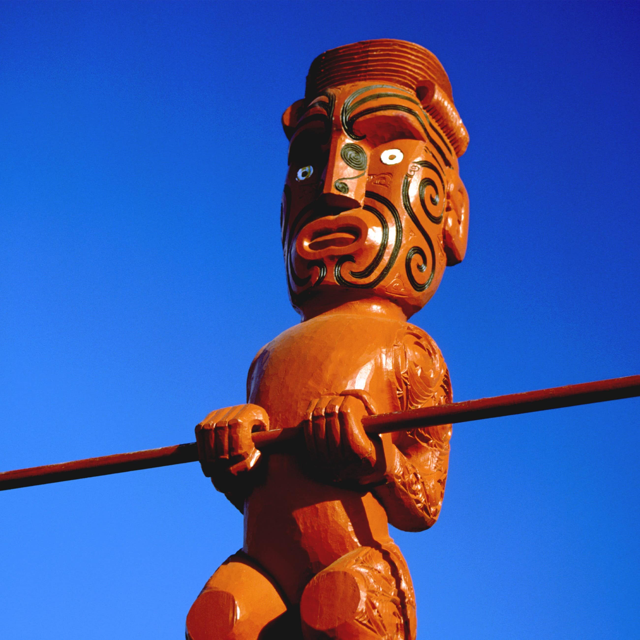 Maori carving in New Zealand