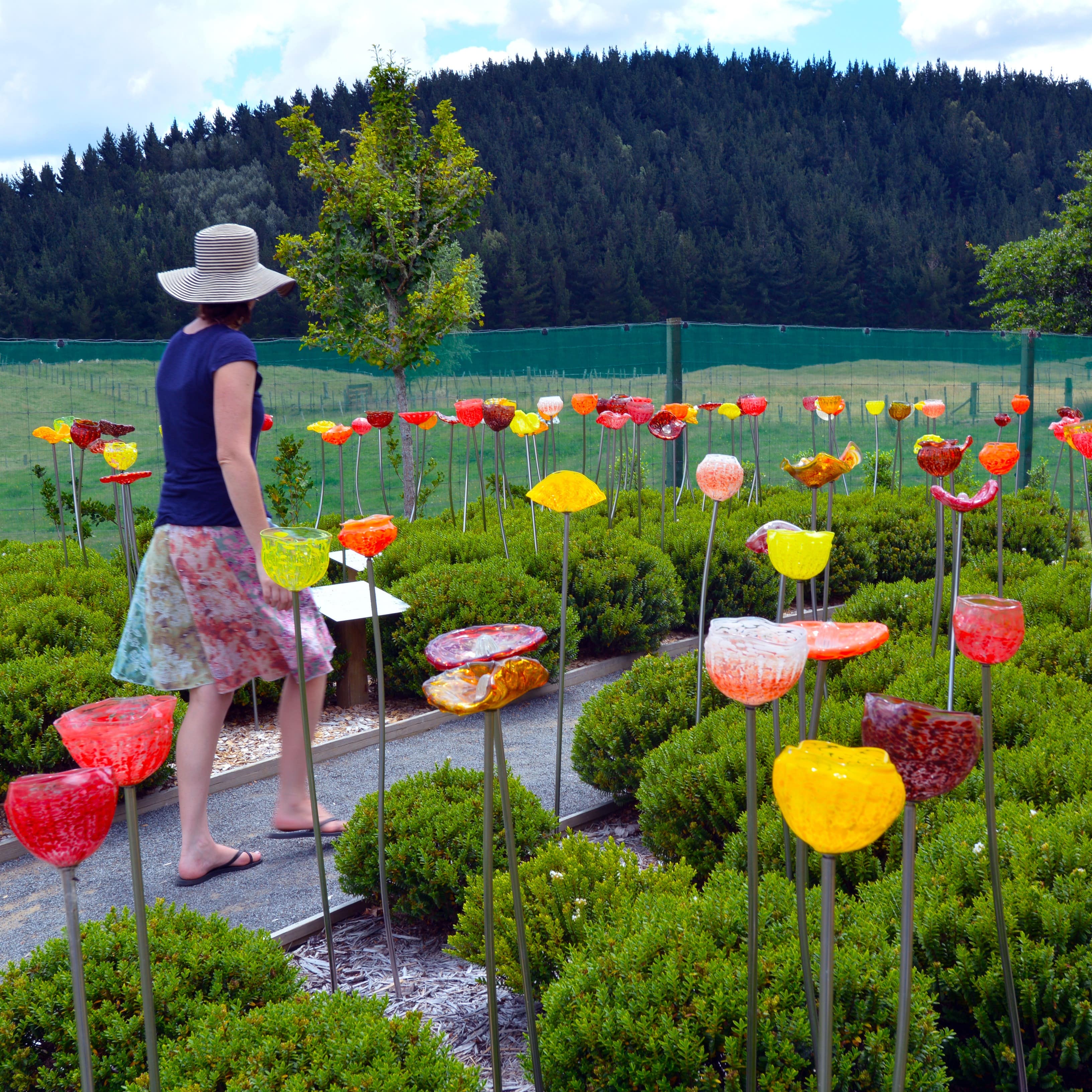 An outdoor glass garden near Taupo, New Zealand